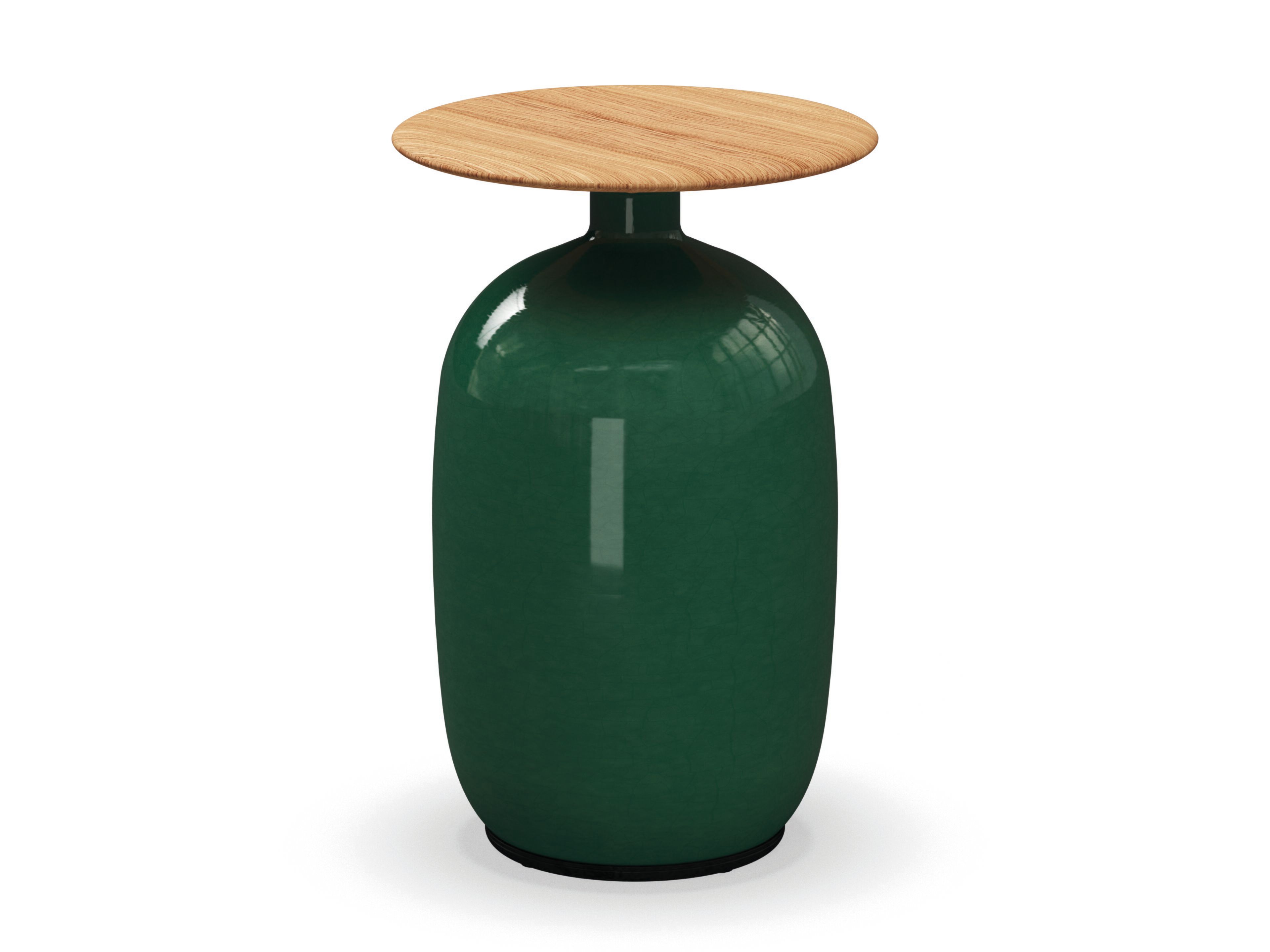 Круглый высокий садовый столик из керамики и тика Gloster ARCH-00062417