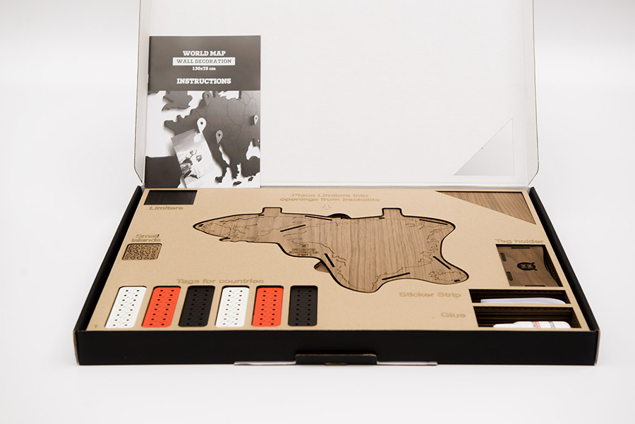 19-17 Карта-пазл wall decoration exclusive, 280х170 см, американский орех Mimi  - Вид №6