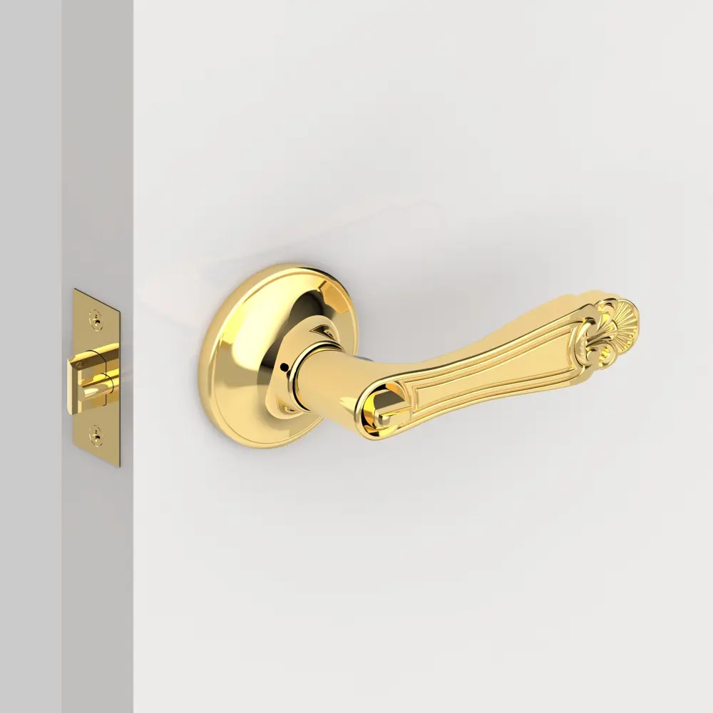 Ручка-защёлка 637/BL РB-B, с фиксатором, цвет золото FUARO STLM-2015047 - Вид №9