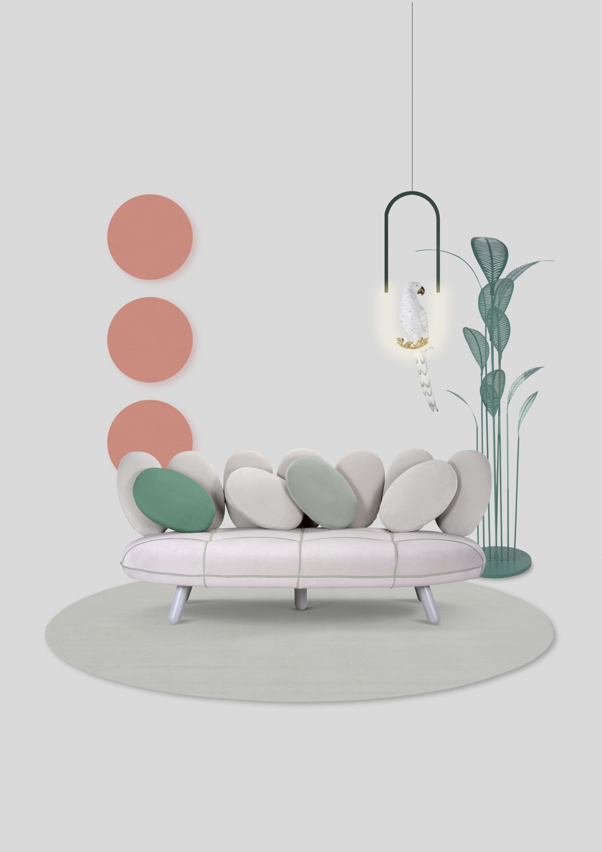 3-местный тканевый диван Adrenalina ARCH-00123810 - Вид №1