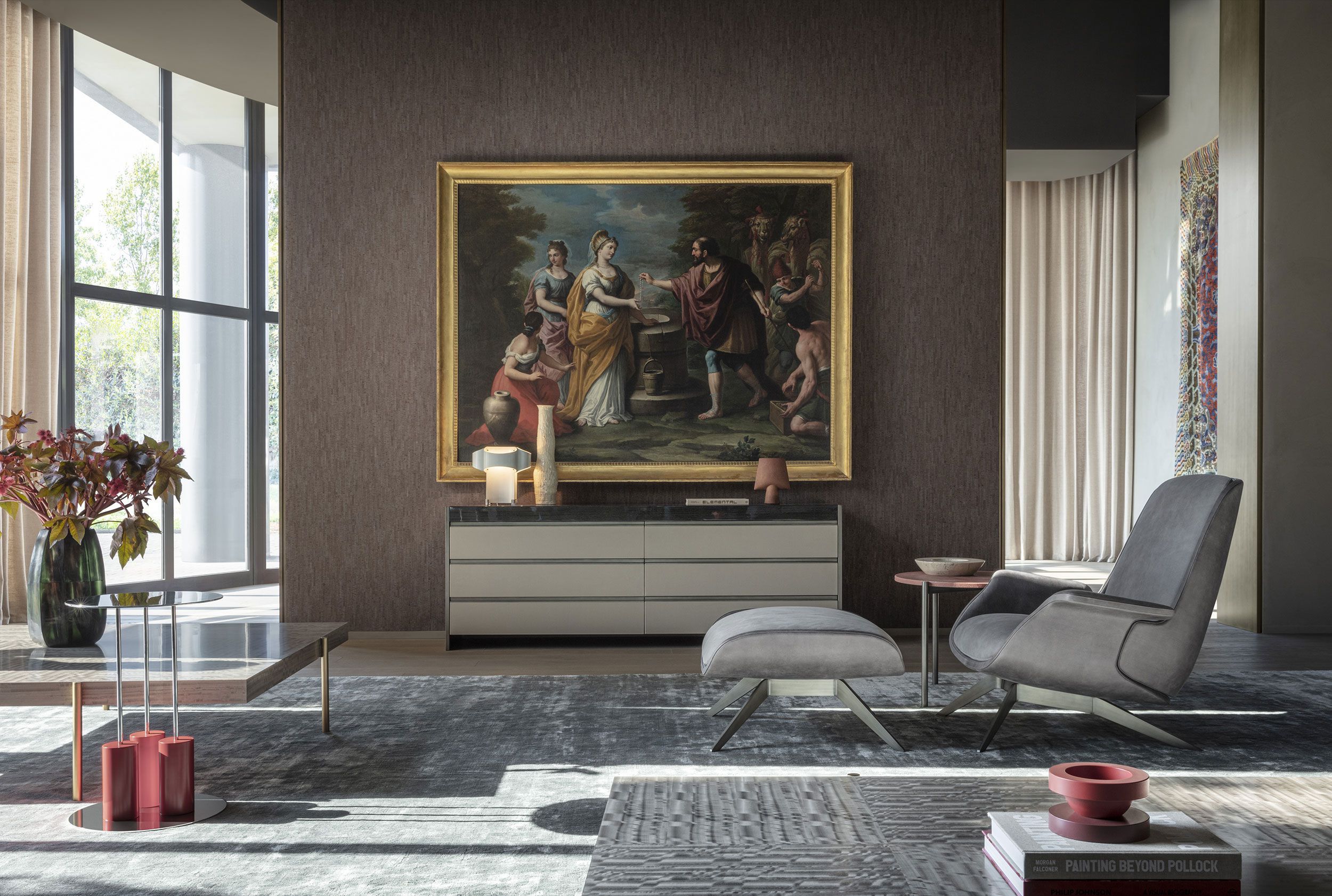 Круглый кожаный журнальный столик OAK Metronome ARCH-00148584 - Вид №3