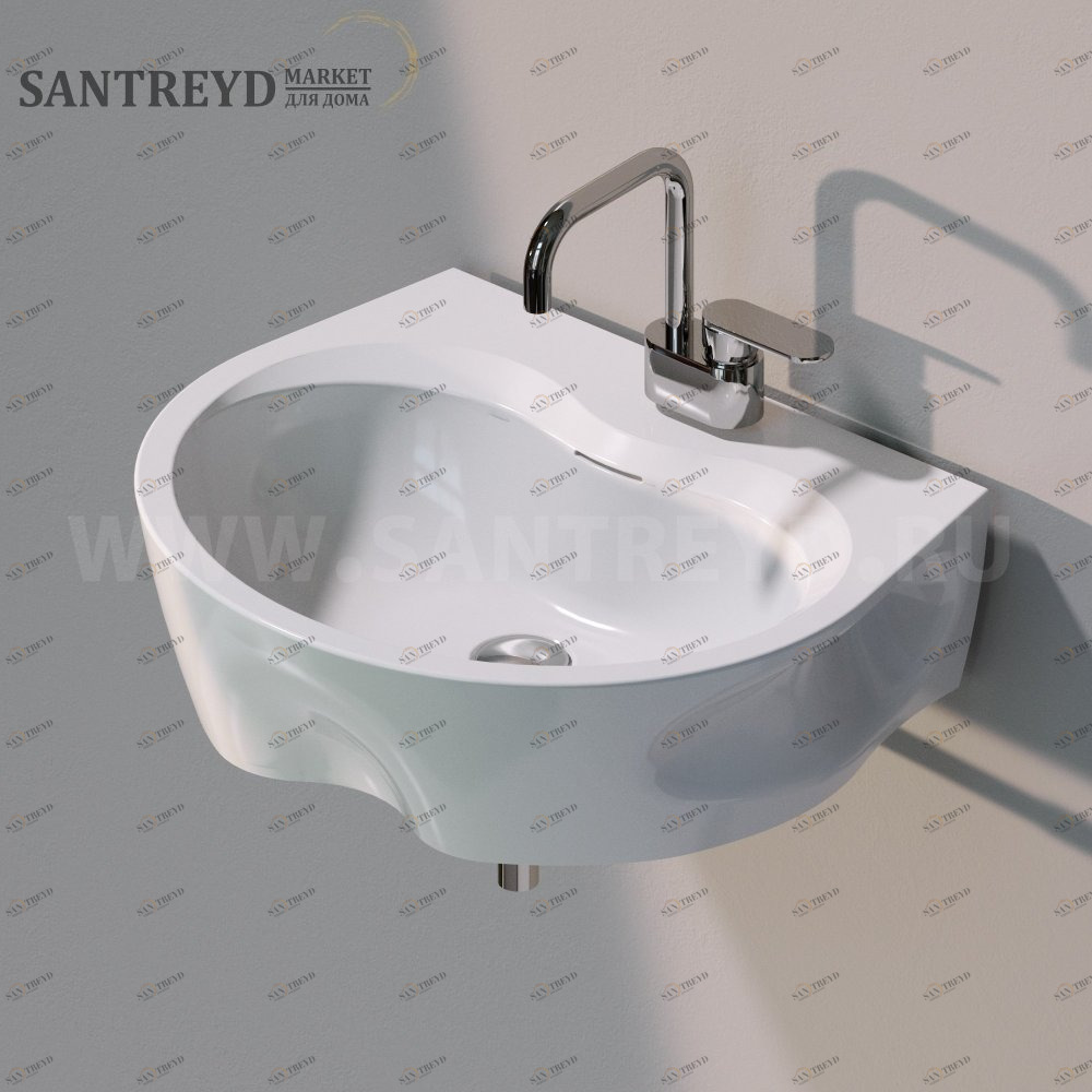 VD60L9016 Подвесная раковина настенная овальная Ceramica Flaminia Void белая