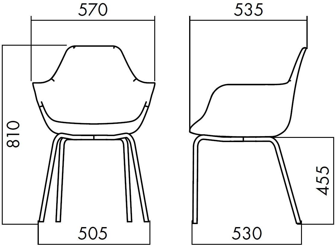 ALMA DESIGN Штабелируемый полиэтиленовый стул с подлокотниками Y chair 2090 - Вид №6