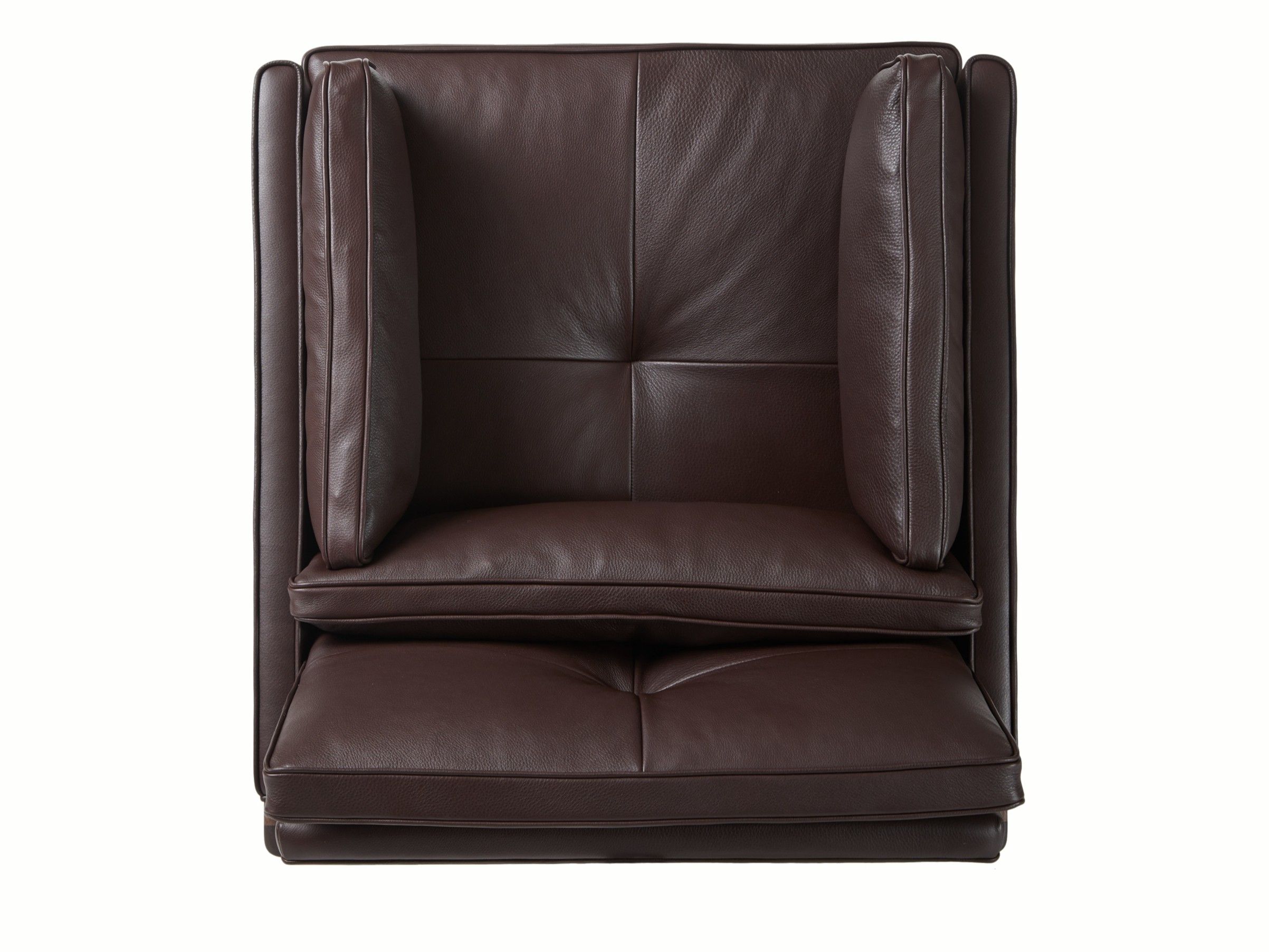 Кожаное кресло с подлокотниками BassamFellows Гостиная с деревянным каркасом ARCH-00102588 - Вид №10