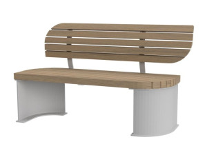 Деревянная скамья со спинкой