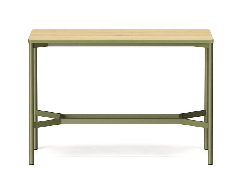 Высокий прямоугольный стол для совещаний из стали и дерева Infiniti Versable ARCH-00058442