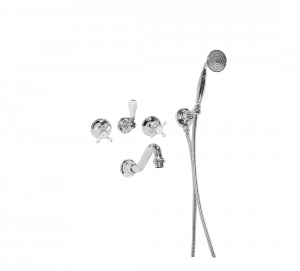 Gentry Home Смеситель для раковины от центра к центру 2 отверстия под смеситель 200 мм Chelsea Хром GH102645