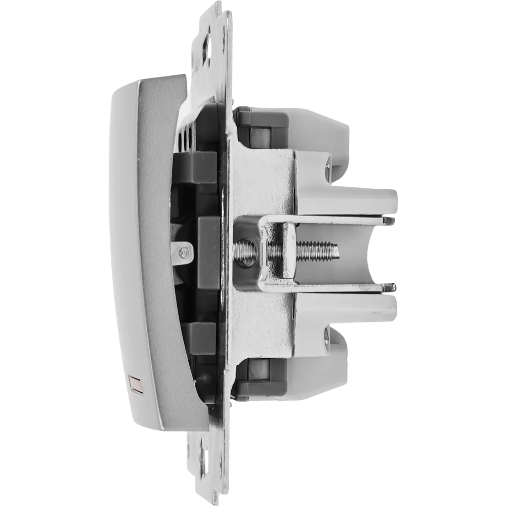 Выключатель Lezard Karina 2 клавиши с подсветкой цвет матовый серый STLM-2004719 - Вид №3