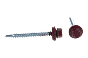 15559686 Кровельный саморез 4,8х50 RAL 3005 150шт 05694 Daxmer