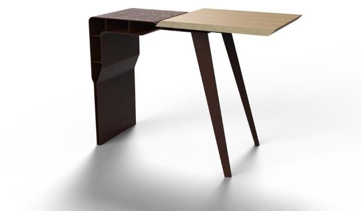 TrackDesign Консоль из стали и дерева с полками  Tt0677000  - Вид №2