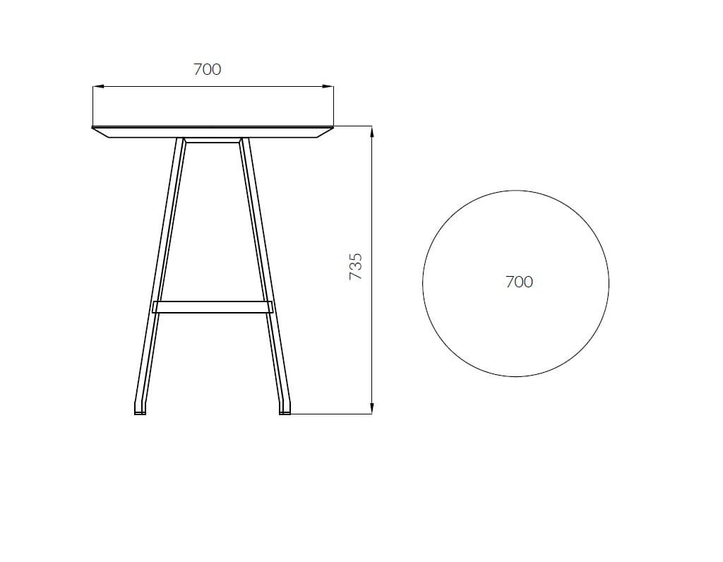 Круглый стол из МДФ ALMA DESIGN X Table ARCH-00140271 - Вид №3