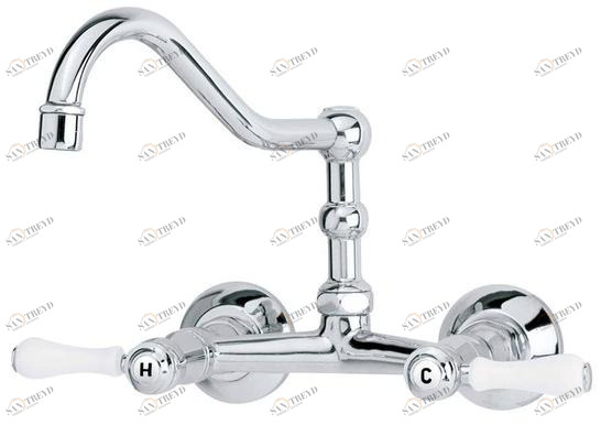 rvb Смеситель для кухни настенный на два отверстия 1935 limoges 1935.--.20