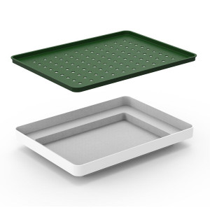 QL10309-WH-GY Лоток для полива растений oasis tray белый Qualy