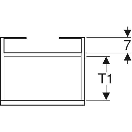 501.903.01.1 Шкафчик для раковины Geberit Renova Plan, с одной дверью Geberit  - Вид №2