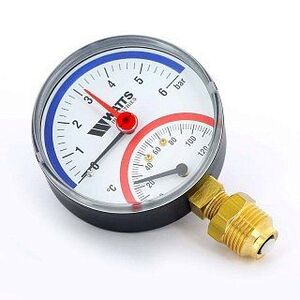 Термоманометр радиальный F+R828 1/2" 6 бар 120° WATTS