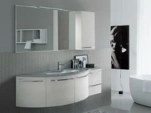 Ideagroup Лакированная тумба под умывальник из материала Mineralmarmo® My fly evo