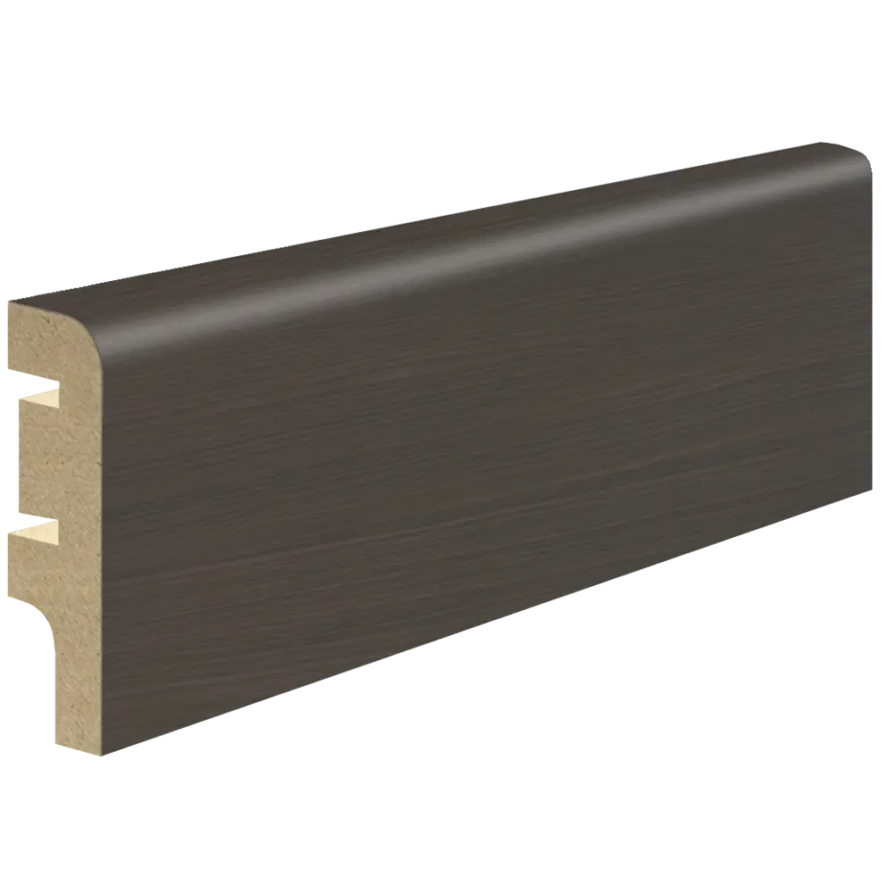 Плинтус 2100x70x16 мм ПВХ ламинация цвет черное дерево VELLDORIS STLM-2142100