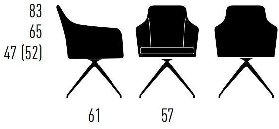 KFF Кресло вращающееся на козелке с подлокотниками Youma casual sun-id-1494647 - Вид №2