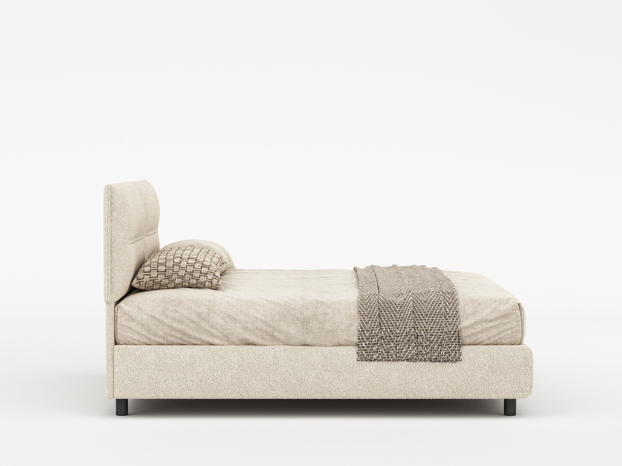 Двуспальная кровать-контейнер с мягким изголовьем Woodsoft SALERNO ARCH-00107010 - Вид №1