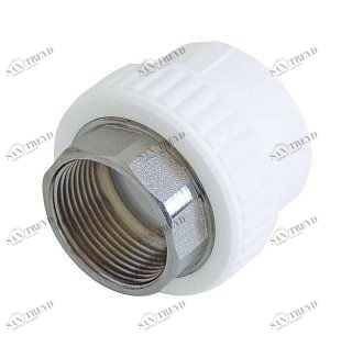 Муфта комбинированная KALDE D50х1 1/2" ВР под шестигранник белая 3222NFO501B06