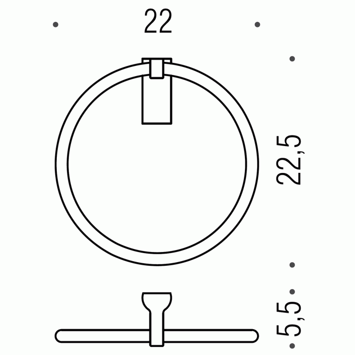 B0111 Полотенцедержатель-кольцо COLOMBO LUNA Colombo Design - Вид №3