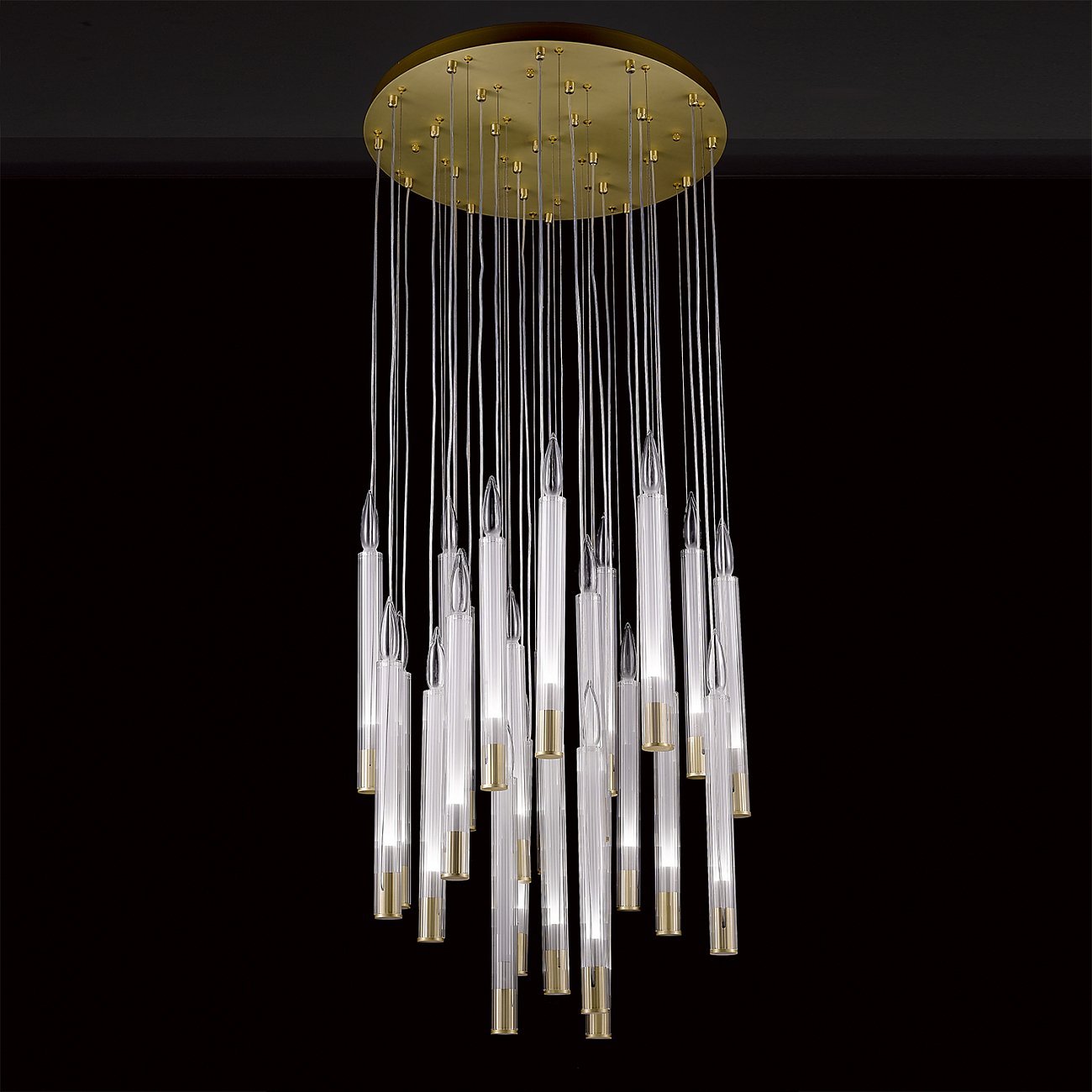 Светильник подвесной 120х62 см латунь Delight Collection P68094-25 brass DELIGHT COLLECTION ДИЗАЙНЕРСКИЕ 00-3882365 Золото;прозрачный  - Вид №3