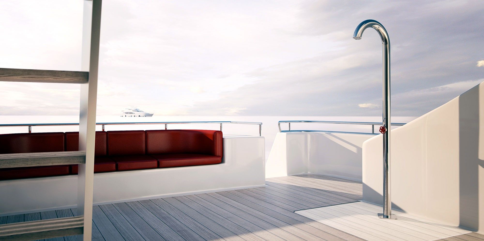 Открытый душ из нержавеющей стали Ama Luxury Shower TITANO ARCH-00134014 - Вид №3