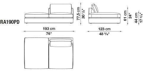 B&B Italia Модульный угловой диван из ткани Richard sun-id-1472345 - Вид №59