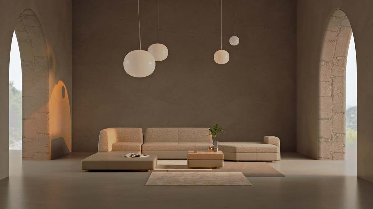 Кожаный модульный диван Poltrona Frau DUNE DIWAN ARCH-00074564