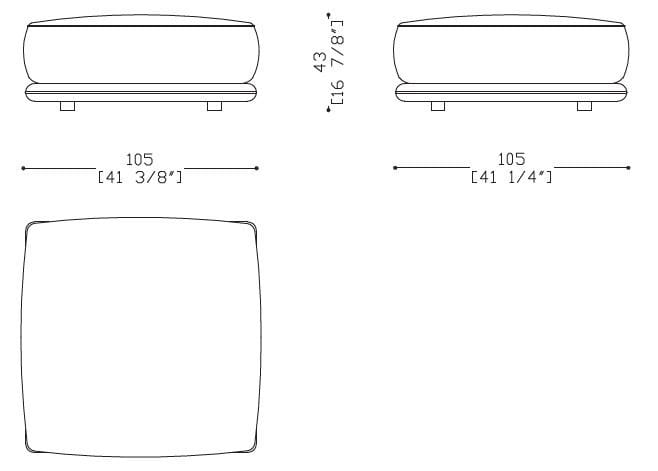 Модульная ткань пуф Sicis остров ARCH-00105712 - Вид №3