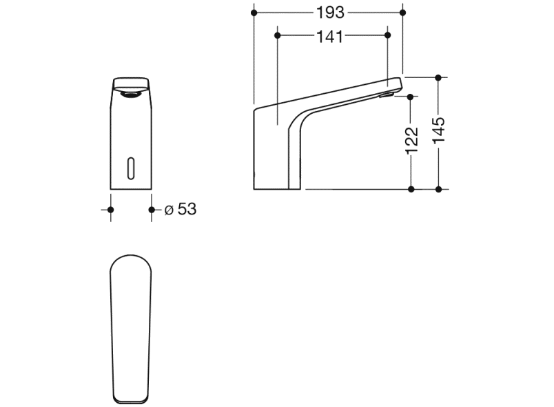 AQ1.12S21140 Сенсорный электронный кран HEWI System-Armaturen  - Вид №7