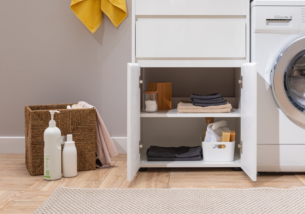 Тумба с раковиной Aquanet Токио 130 L белый (напольная, 1 ящик, 2 дверцы) 0023774600235501 - Вид №18