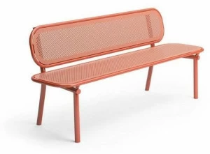 VESTRE Скамья из оцинкованной стали со спинкой Pop