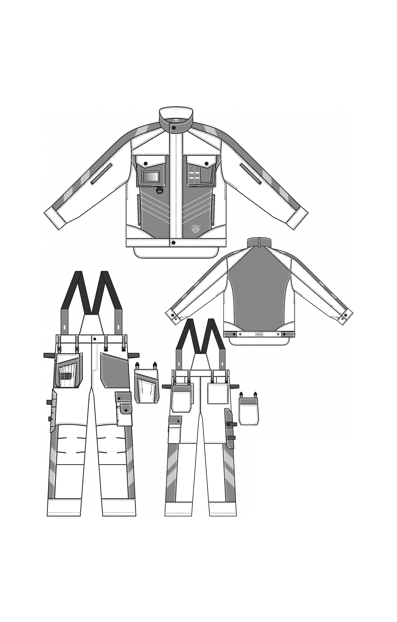 68844 Костюм "Прогресс" темно-синий с серым лимон  Летняя спецодежда  размер 52-54/170-176  - Вид №6