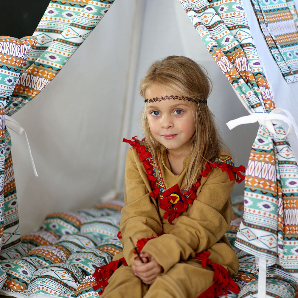 Коврик Бомбон для вигвама Aztec VAMVIGVAM AZTEC 281587 Красный;голубой Santreyd - Вид №4