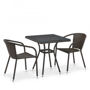 T282BNT/Y137C-W53 Brown 2Pcs Комплект плетеной мебели Afina