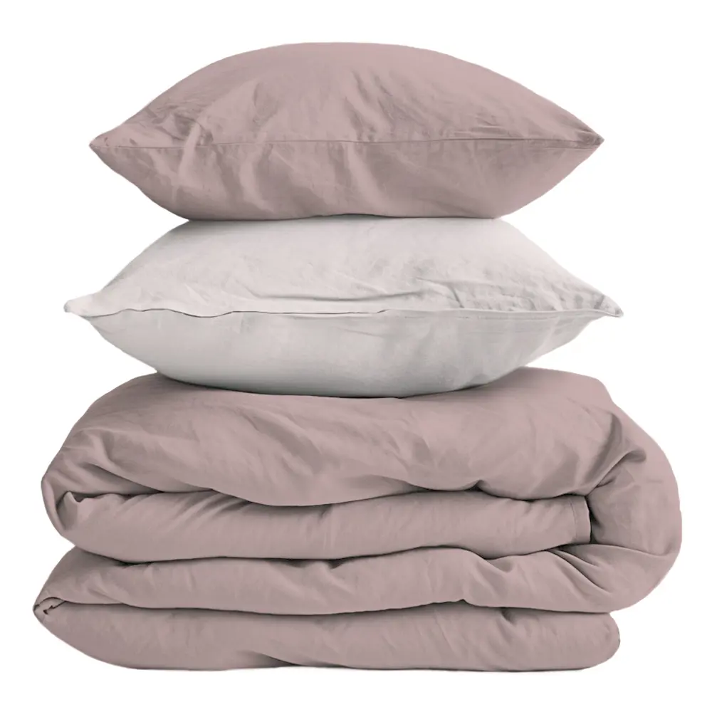 Комплект постельного белья НТК полутораспальный из полисатина в нежном розовом цвете 89404971 STLM-1565101 - Вид №2