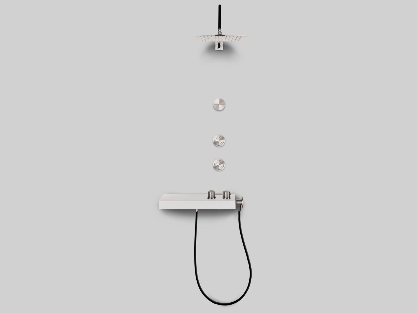 Набор для душа из нержавеющей стали с душем и ручным душем Cropelli Alyssia ARCH-00134548 - Вид №3