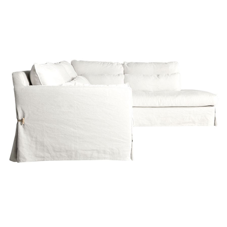 Диван угловой Sara, правосторонний, молочный Sits S1616 - Вид №2