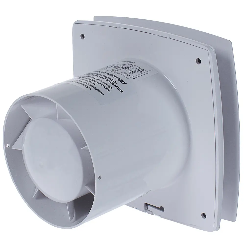 Вентилятор осевой вытяжной Вентс ЛД D100 мм 33 дБ 88 м³/ч цвет белый STLM-2115673 - Вид №1