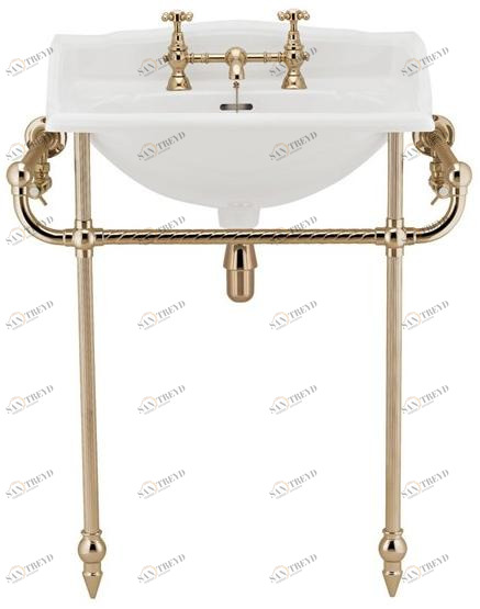 Gentry Home Раковина с одной консолью из фарфора Victorian sun-id-1359302