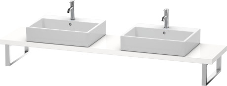 LC101C01313 L-Cube Консоль для накладной и встраиваемой сверху раковины компакт Американский орех, натуральный шпон Duravit - Вид №1