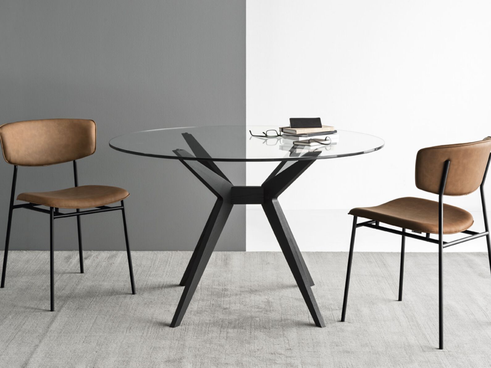 Круглый стол из закаленного стекла Calligaris KENT ARCH-00067509 - Вид №1