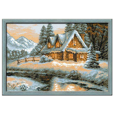 1080 Набор для вышивания Зимний пейзаж 38 х 26 см RIOLIS Сотвори Сама 