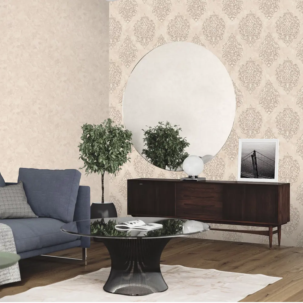 Обои флизелиновые Euro Decor Antique бежевые 1.06 м 7141-02 STLM-2070411 - Вид №3