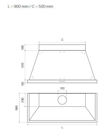 Настенный стальной вытяжной шкаф Ilve Nostalgie ARCH-00003003