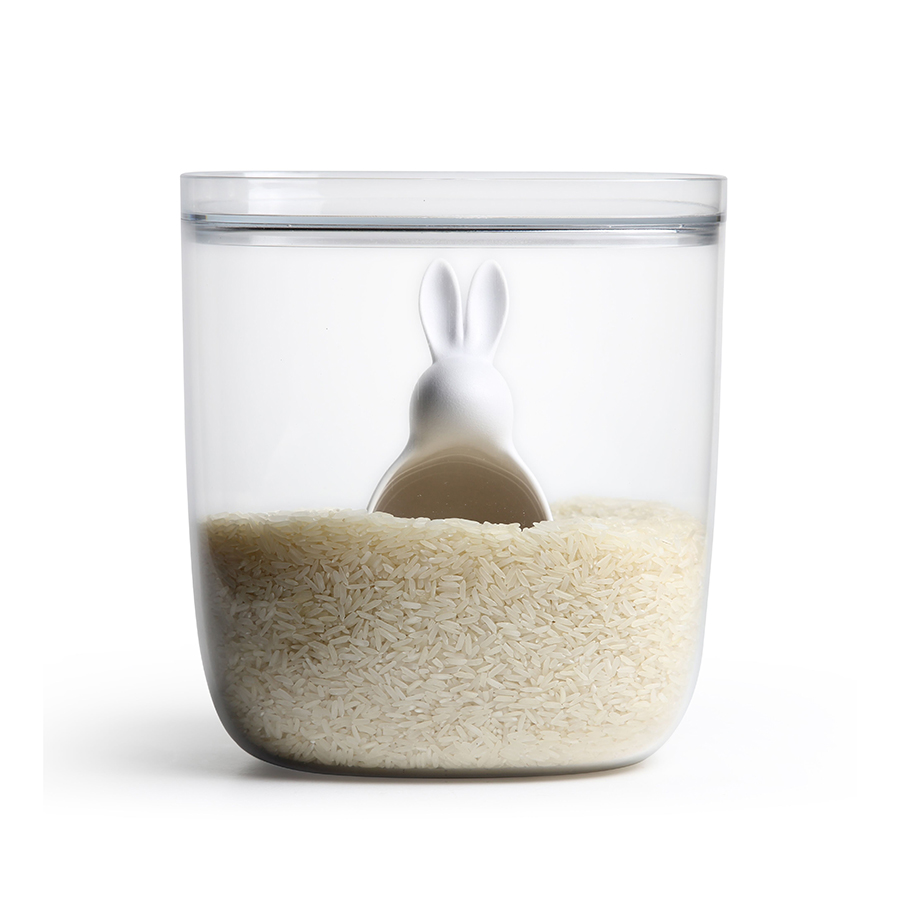 QL10324-CL-WH Контейнер с мерной ложкой bella bunny 3,5 л Qualy 