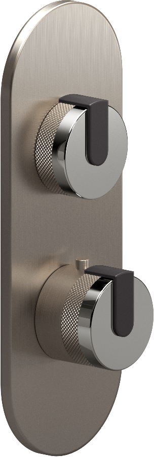 E-8026-R1PCE0-L1GM-BNi-T Планка M-Series с 2 ручками - Внешняя часть GRAFF MOD+