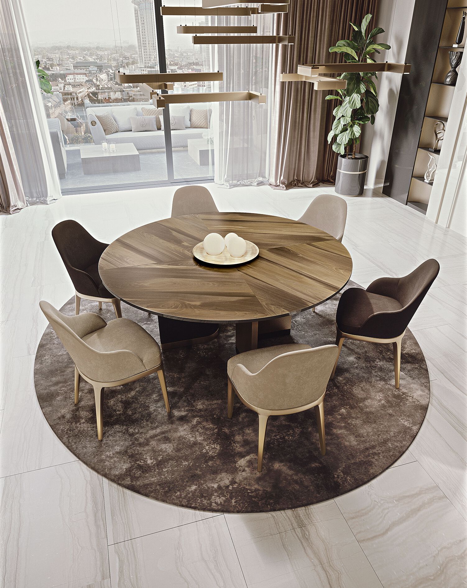 Кожаный мягкий стул с подлокотниками Bizzotto Italia Atmosphera ARCH-00076683 - Вид №1