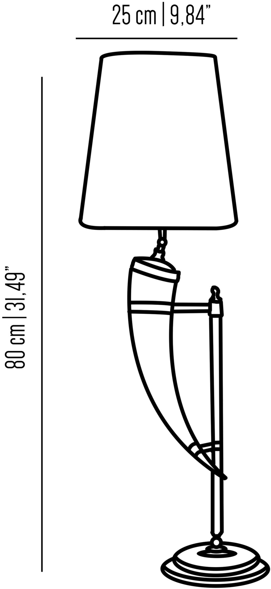 Il Bronzetto Настольная лампа из латуни Eclectic Hor03 - Вид №1